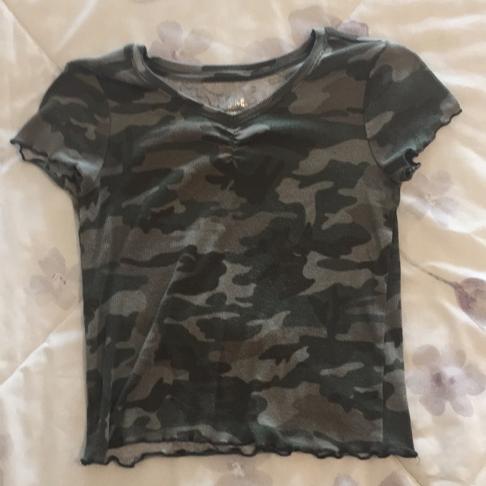 A camo print shirt